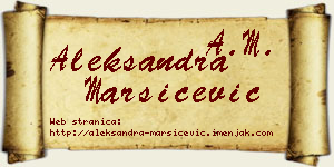 Aleksandra Maršićević vizit kartica